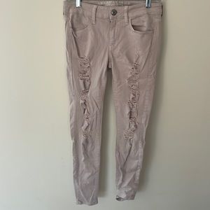 American Eagle 360 Super stretch ripped jeggings,